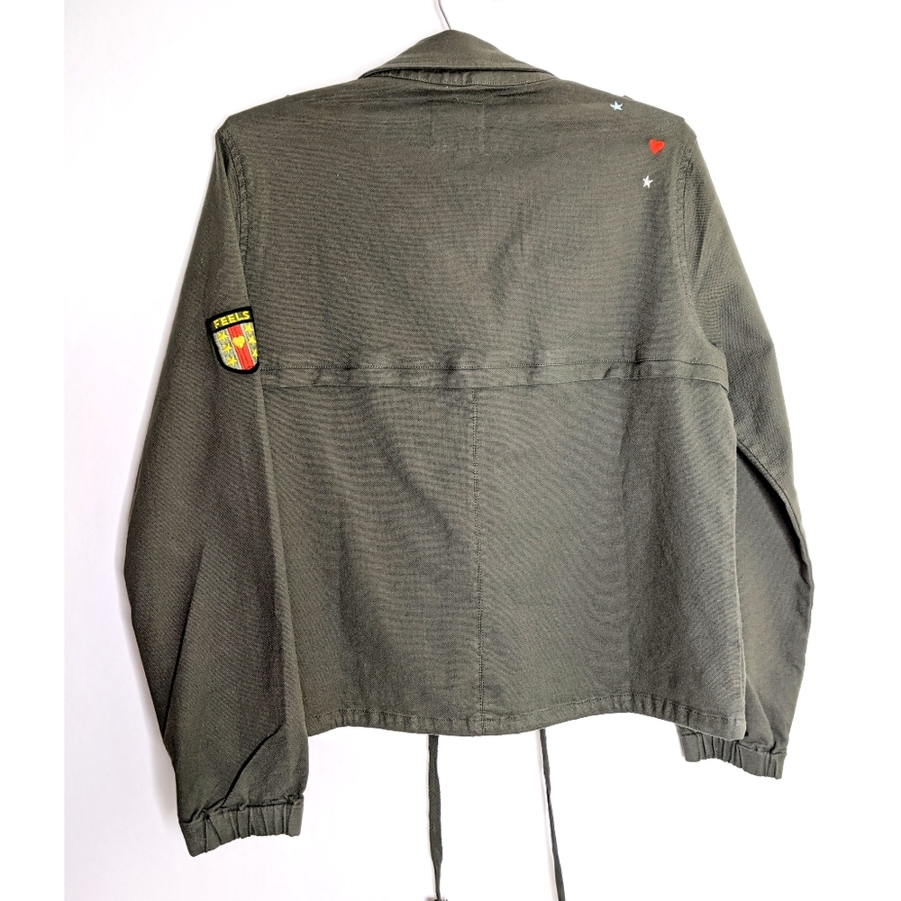 CHASER VINTAGE CANVAS MILITARY JACKET WITH PATCHES - Picture 3 of 6